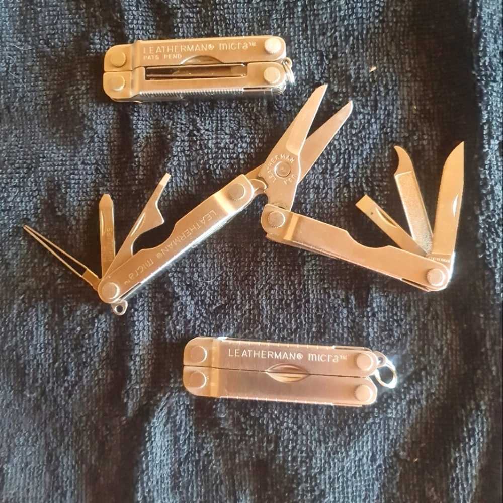 Leatherman Micra Multi-Tool Pocket Knife Vintage Set/3 EUC